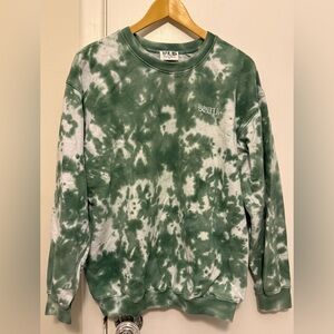 Green Tie-Dye Women's Sweater